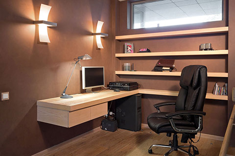 Photo of well decorated office workspace