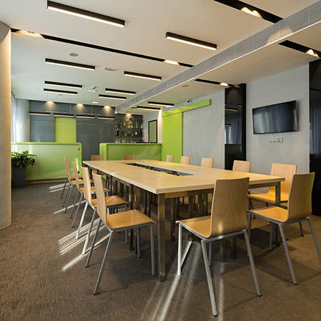 A photo of an informal meeting area