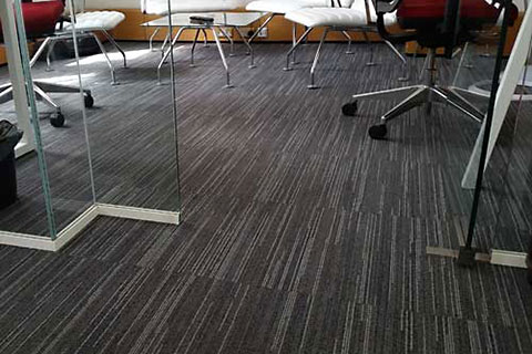 photo of office with grey carpet tiles