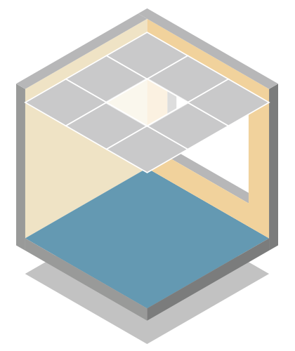 graphic representing Modern Suspended Ceilings